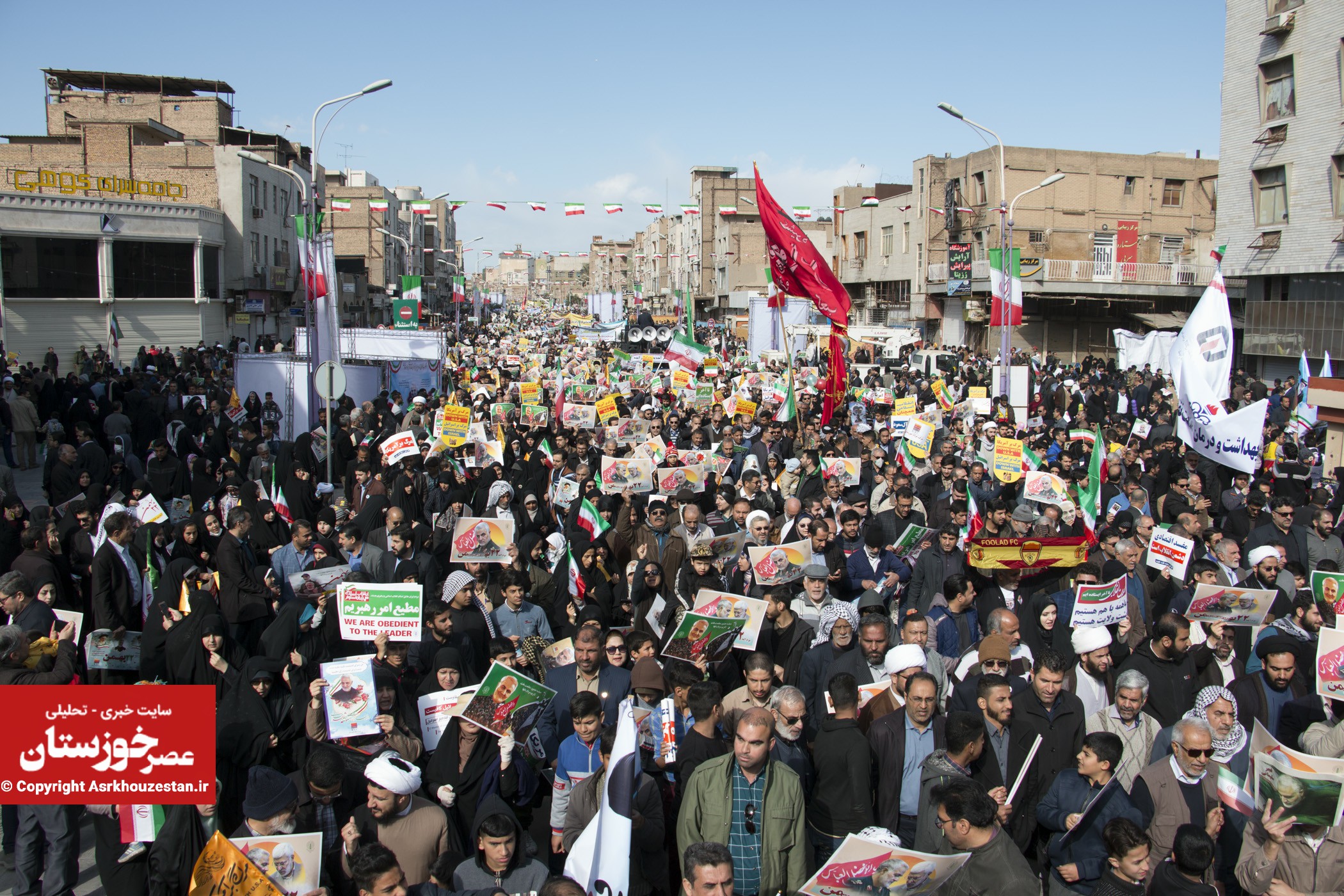 راهپیمایی باشکوه مردم اهواز در ۲۲ بهمن ماه به روایت تصویر
