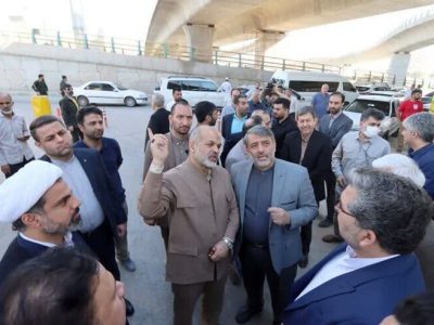بازدید وزیر کشور از پروژه تقاطع غیر همسطح شهید بندر اهواز