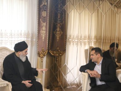 معاونان استاندار خوزستان با دبیرکل حزب‌الله عراق دیدار کردند