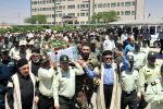 مراسم وداع با شهیدان مدافع امنیت در اهواز